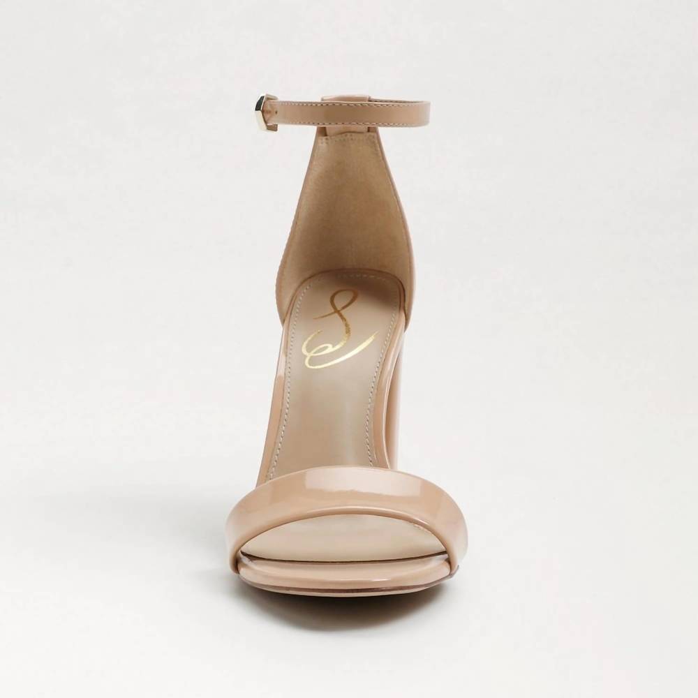 NEW SAM EDELMAN yaro heel in beige blush patent - Picture 3 of 7